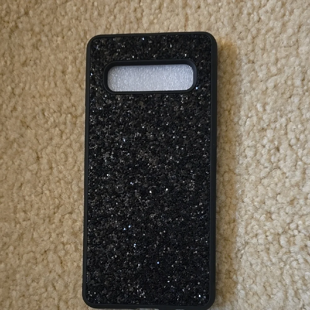 Premium Black Glitter Cell Phone Cover for Samsung Galaxy S10 6.1 Inch